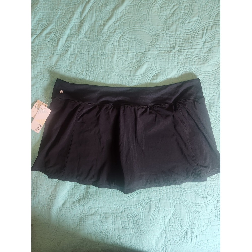 Z by Zella Black Athletic Skort 3X NWT RK435487WN Moisture Wicking Stretch